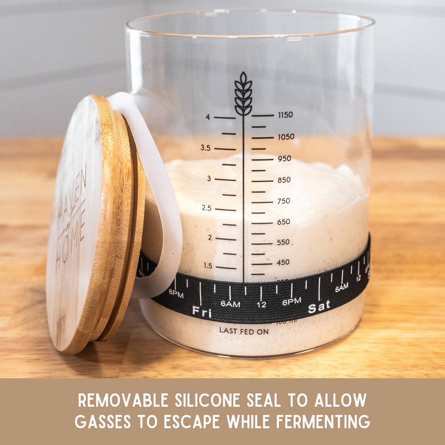 50oz Wide Mouth Sourdough Starter Jar Kit